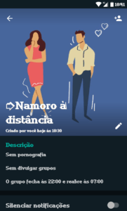 Grupo de namoro a distância